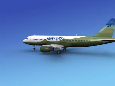Airbus  A320 Denver Air 3D model