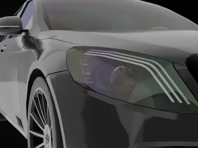 Mercedes-Benz S class Free low-poly 3D model