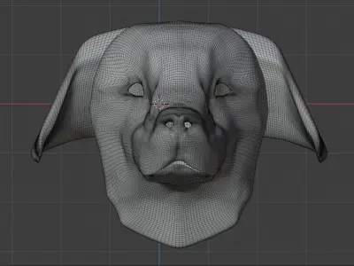 Dog Labrador Low-poly 3D model