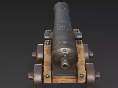 The Iron Sovereign Realistic Vintage Cannon 3D Model Low-poly 3D model