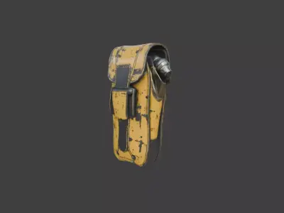Futuristic Cyberpunk Ammo Pouch Low-poly 3D model