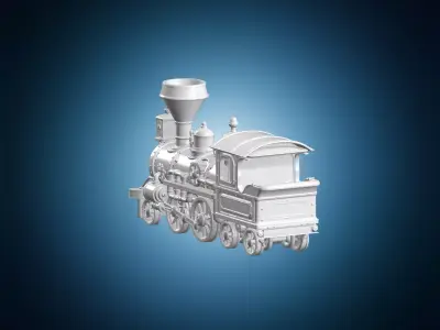 Steampunk Locomotive 3D Print Model 3D print model