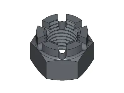 M24 Castle Nut 3D model