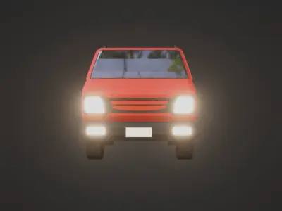 Omni lowpoly car Free 3D model