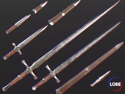 Medieval Collection Noble Blades 3D Model Pack