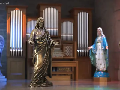  Jesus Christ Statue in Blessing Pose Bronze 