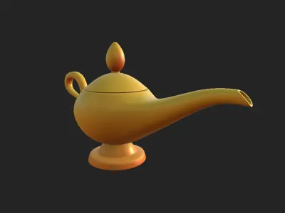 Golden Lamp 3D model