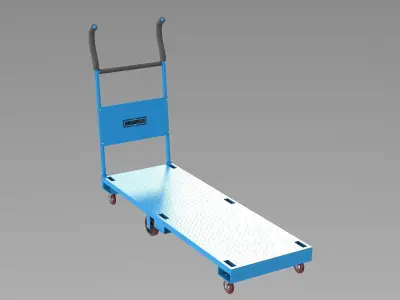 Freight roughneck blue Low-poly 3D model