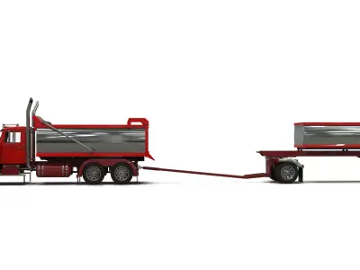 1967 Peterbilt 351 LW Transfer Dump Truck 3D model