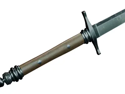 Sword medieval 3D model
