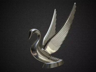 Swan Hood Ornament 3D model