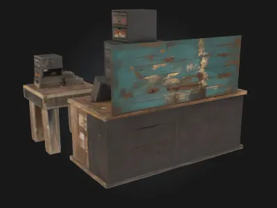 Workbench Setup  Detailed Crafting and Workshop Scene 3D model