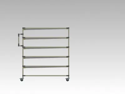 Mobile rack for manufacturing 3D model