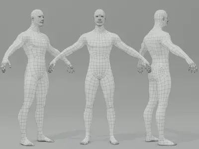 Low Poly Human Base Mesh Low-poly 3D model