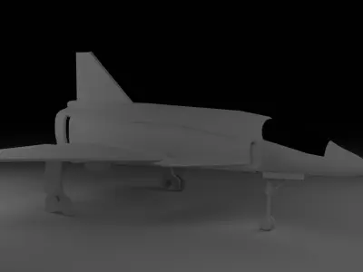 Jet Fighter Landing Gear JA37 Viggen Free 3D model