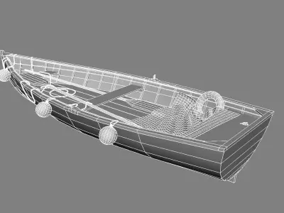 Old wooden boat 3D model by faithmarie1616