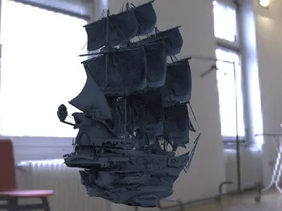 Frigate Ship 3D model purchase
