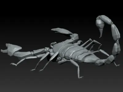 3D SCORPION metal Low-poly 3D model