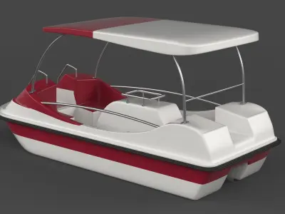 Fiberglass Pedal Boat 3D model
