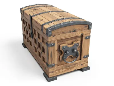 Old Chest 06 Low-poly 3D model