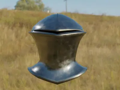 Frog Mouth Helmet GameReady Lowpoly Low-poly 3D model