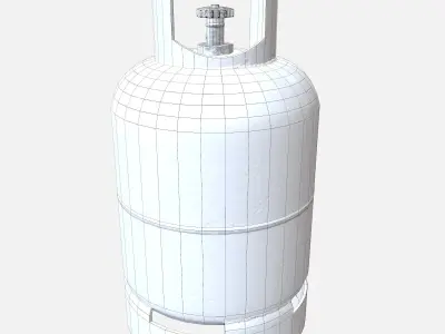 Gas cylinder Low-poly 3D model 2