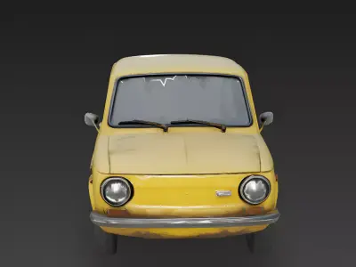 Vintage 70s Classic Compact 3d model Low-poly 3D model