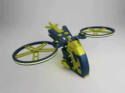 drone of aircraft Low-poly 3D model