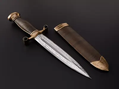 Medieval Dagger 3D model purchase