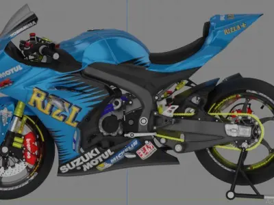 GSX-R 1000 Special Edition Rizla Suzuki Livery 3D model