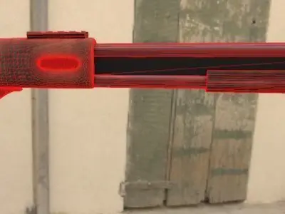 M870 Model wooden shotgun 3D model