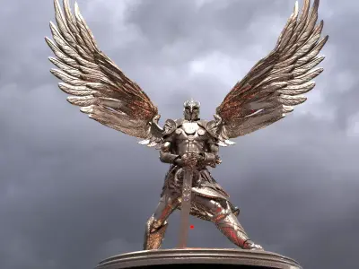 Serafim Warrior Sculpture 2 3D model
