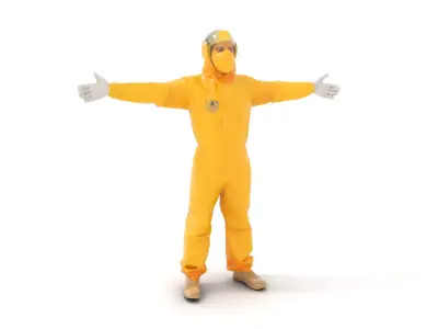 Protective Yellow Suit model pack Low-poly 3D model