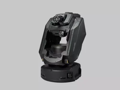 Automatic Sci-Fi Gatling turret Low-poly 3D model