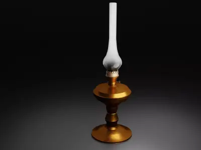 Oil lamp Free low-poly 3D model order