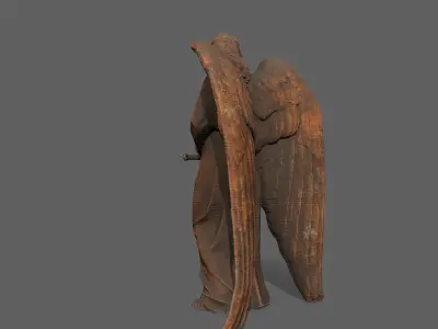 Angel Statue Low-poly 3D model