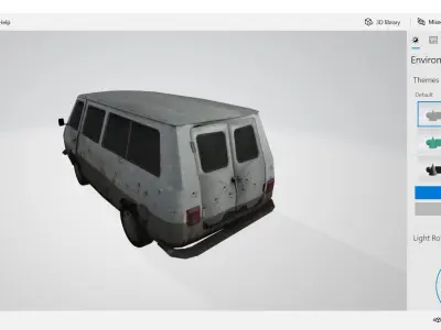 Car - VAN 03 Free low-poly 3D model
