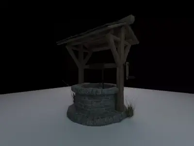 Detailed Medieval Well Free low-poly 3D model