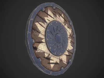 Viking shield 3d model Low-poly 3D model