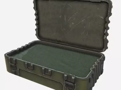 Military Pelican Case Low-poly 3D model