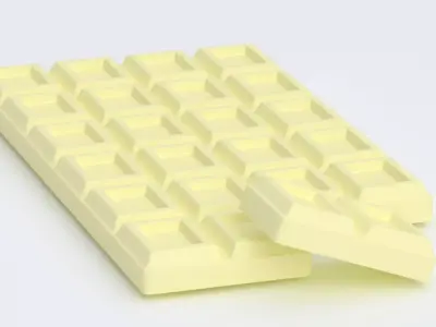 chocolate bar white 3D model