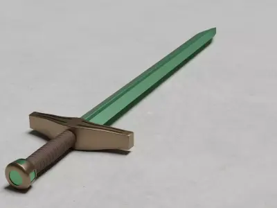 Forest Sword Low-poly 3D model