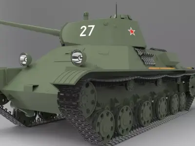 Tank T-50  Free 3D model