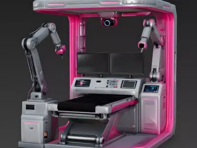 Realistic Sci-Fi Medical Bay 3D Model Low-poly 3D model