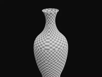 Blue and White Ornamental Vase Free 3D model