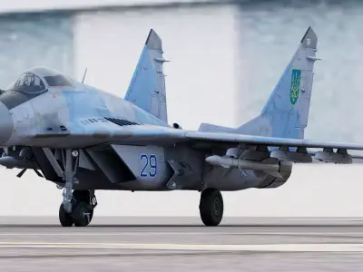 Ukraine Fighter Jet Mikoyan MiG-29 Fulcrum 3D model