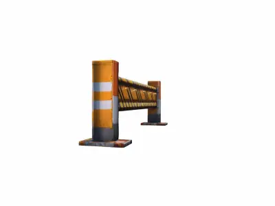 3d Generated Road Safety Of Driving Traffic Barrier 3D model