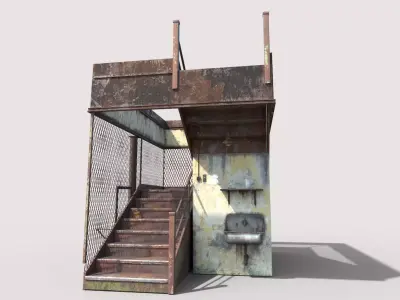 Old Stairs and Sink 3D model