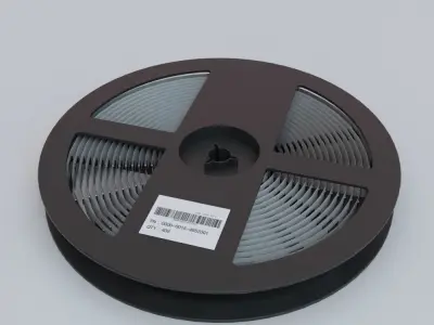 reel chip Low-poly 3D model