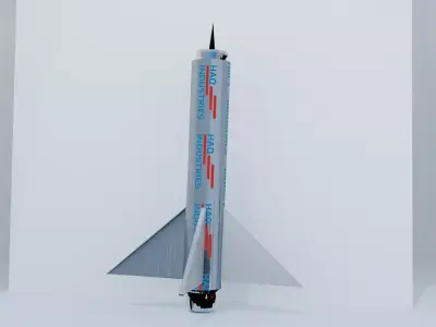 SwordFish Hybrid Turbine Rocket Ballistic Missile 3D model